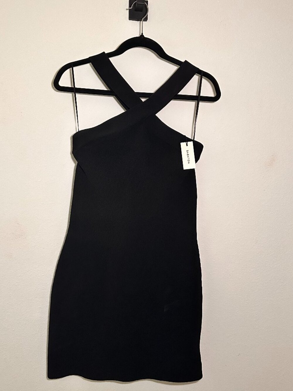 Aritzia  Babaton Sculpt knit Cross Mini Dress